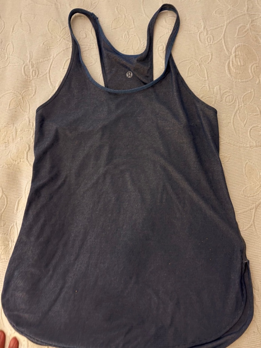 Lululemon 105 F Singlet Heathered Navy Racerback Tank Top